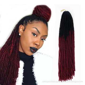 18inch Sister Locs Goddess Locs Full Handmade Dreadlocks Extension 26 strands Ombre Blonde Micro Faux locs Crochet Braids